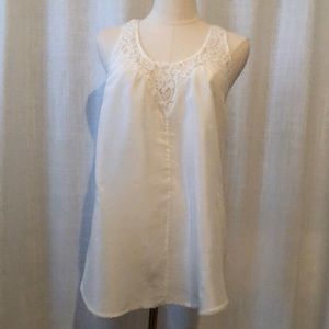 Wilfred silk and lace sleeveless blouse